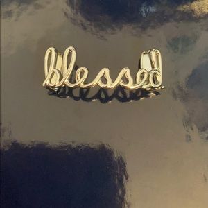 KEEP Silver “blessed” Script Charm